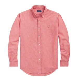 MENS POLO RALPH LAUREN L/S BUTTON UP SHIRT~RED~SZ XL~NWT